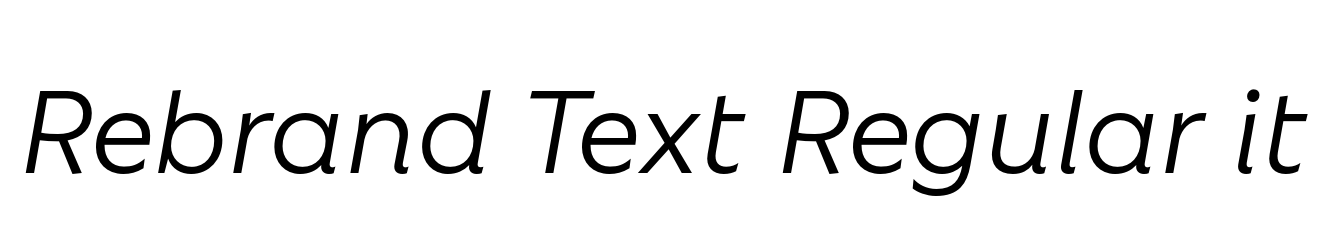 Rebrand Text Regular it